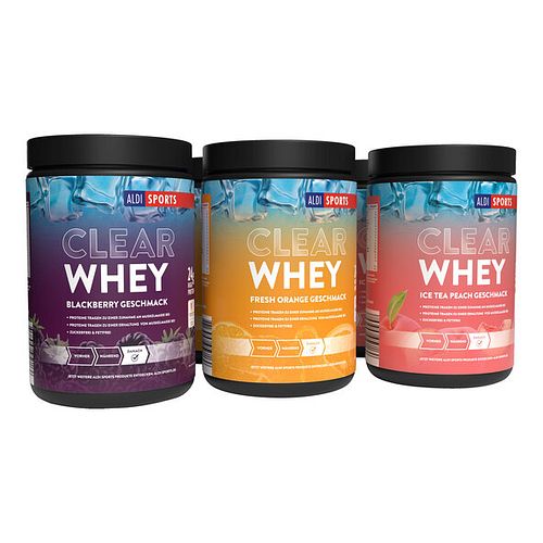 ALDI SPORTS Clear Whey Protein Pfirsich, Brombeere & Orange (3 x 420 g = 1.260 g)