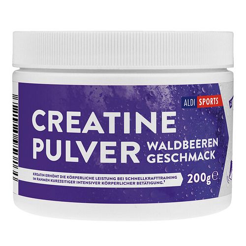 ALDI SPORTS Creatinpulver, Waldbeere, 3er Set (3 x 200 g = 600 g)