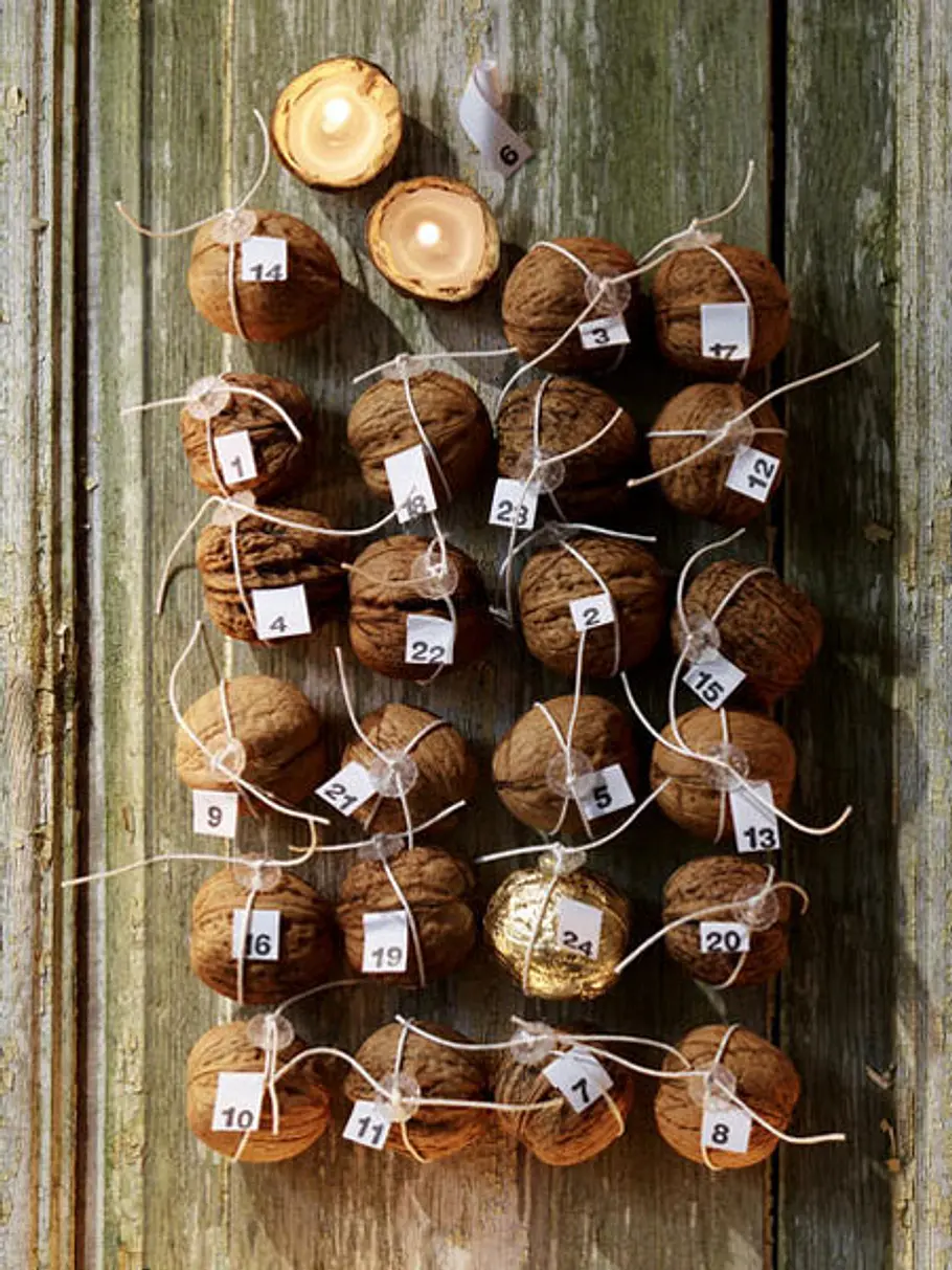 Adventskalender selbst basteln: Wundernuss Wundernuss-Adventskalender