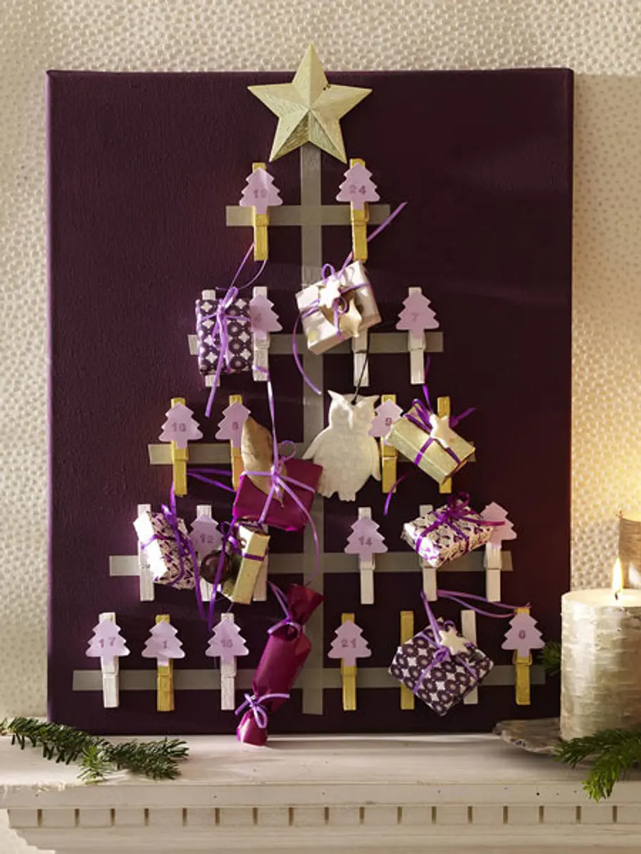 Adventskalender basteln: Weihnachtsbaum Weihnachtsbaum-Adventskalender