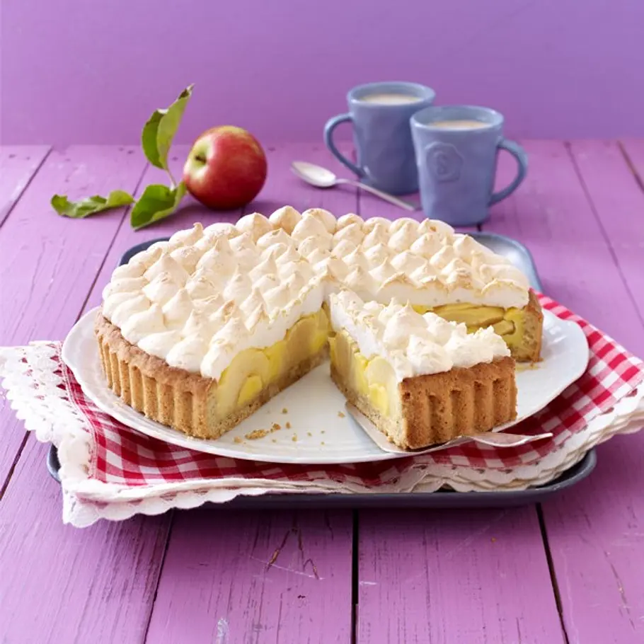 Ein Baiser-Traum: Schnee-Apfel-Tarte ananas