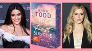 Schauspielerin Maia Reficco, Anna Todds Buch „The Last Sunrise“ und Regisseurin Carlson Young. - Foto: IMAGO / Depositphotos; Penguin Group; IMAGO / Cover-Images