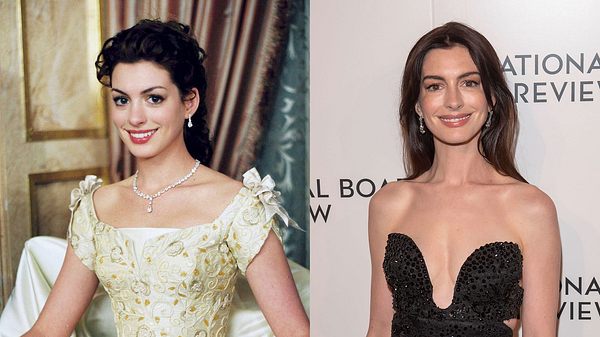 Anne Hathaway in Plötzlich Prinzessin 2 und heute. - Foto: IMAGO / Allstar; IMAGO / SOPA Images