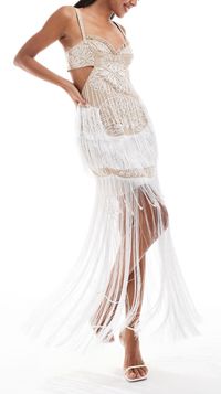 ASOS DESIGN – Maxikleid mit Fransen