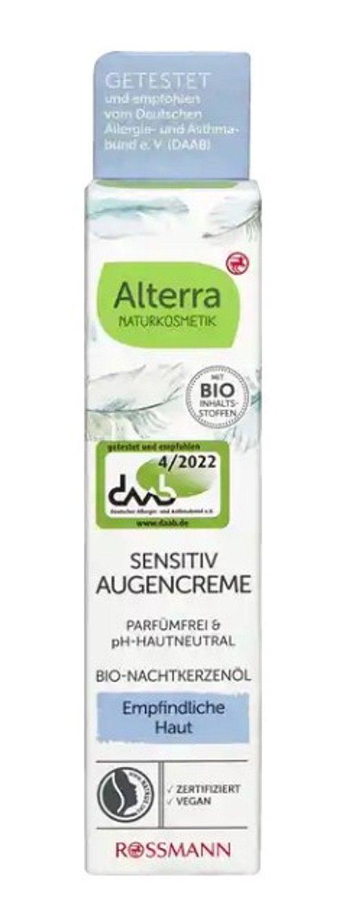 Alterra NATURKOSMETIK Sensitiv Augencreme Bio-Nachtkerzenöl