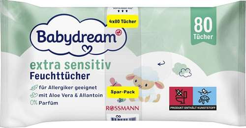 Babydream extra sensitive Feuchttücher Quattro-Pack