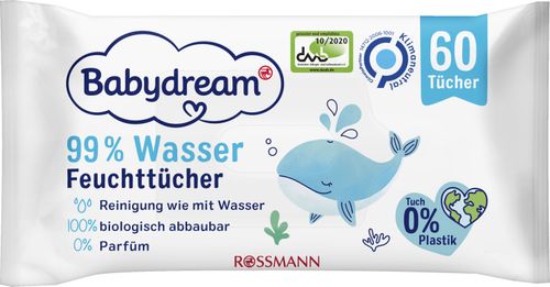 Babydream Feuchttücher mit 99% Wasser Spar-Pack