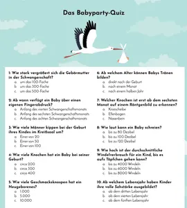 Babyparty-Quiz zum Download