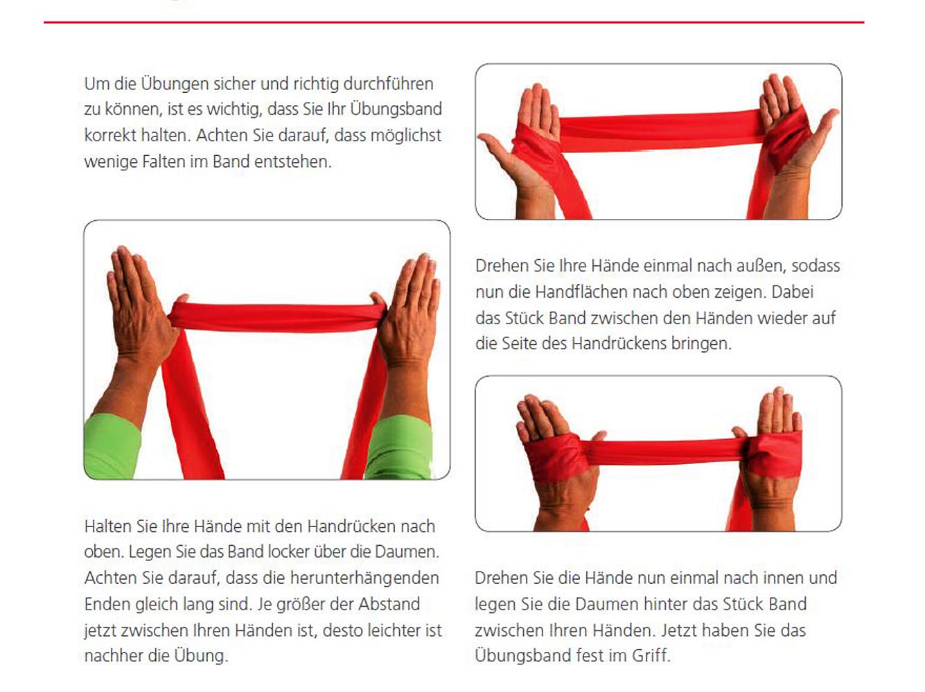 Übungen mit Gymnastikband Übungen mit Gymnastikband