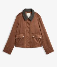 Velourslederimitat-Jacke