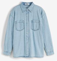 bonprix Jeanshemd Oversized, blau, mit Baumwolle