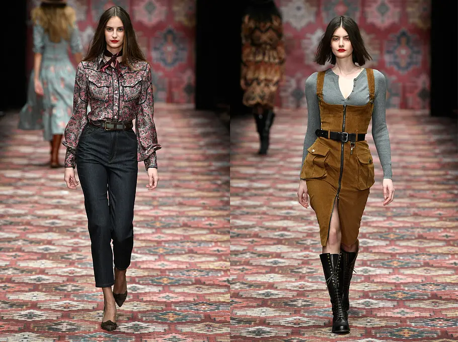 Taillen à la Monroe Die Österreicherin Lena Hoschek zeigt auf der Berliner Fashion Week eine kontrastreiche Kollektion.