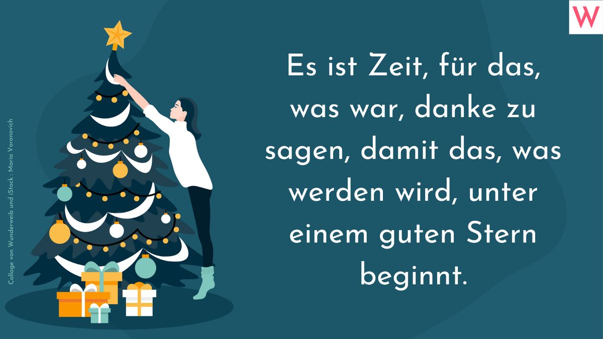 Es ist Zeit, für das, was war, danke zu sagen, damit das, was werden wird, unter einem guten Stern beginnt.