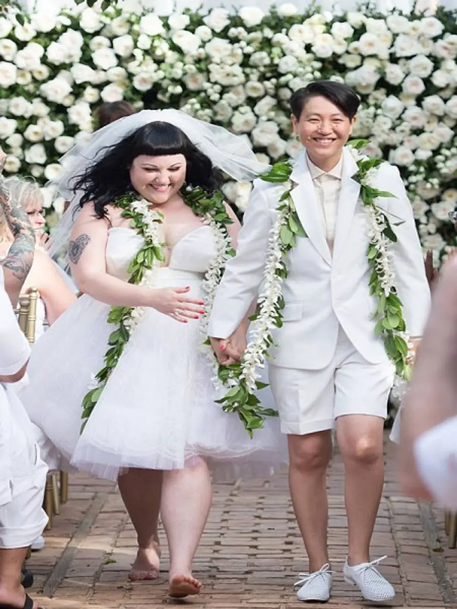 beth ditto im brautkleid von jean paul gaultier