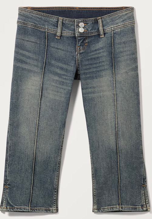 Niedrig sitzende Capri-Jeans