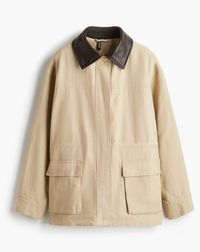 Twilljacke mit beschichtetem Kragen