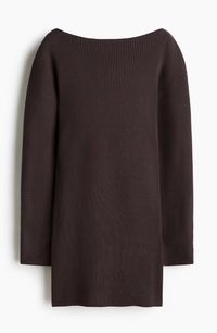 Geripptes Strickkleid