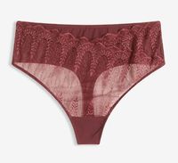 Highwaist String mit feiner Spitze