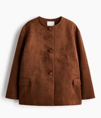 Kragenlose Jacke