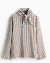 Oversized Bluse mit Tuch