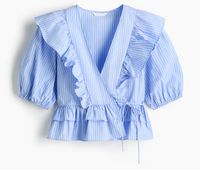 Wickelbluse aus Popeline