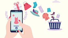 Grafik von Online-Shopping mit Smartphone - Foto: iStock/reklamlar