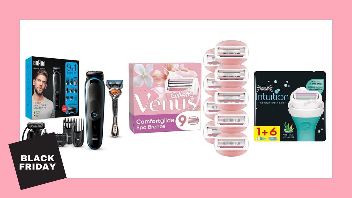 Zum Black Friday sind Rasierer von Braun, Gillette und Wilkinson reduziert