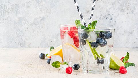 Der Blueberry Limonade Fizz ist ein fruchtiger Cocktail, der mit allen Beeren gemacht werden kann. - Foto: iStock/Rimma_Bondarenko