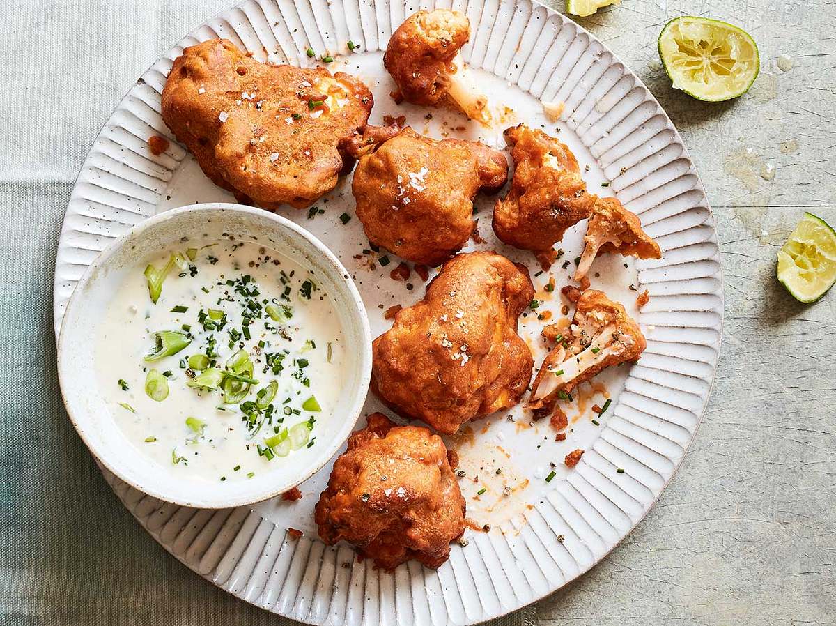 Rezept für vegane Chicken Wings mit Blumenkohl