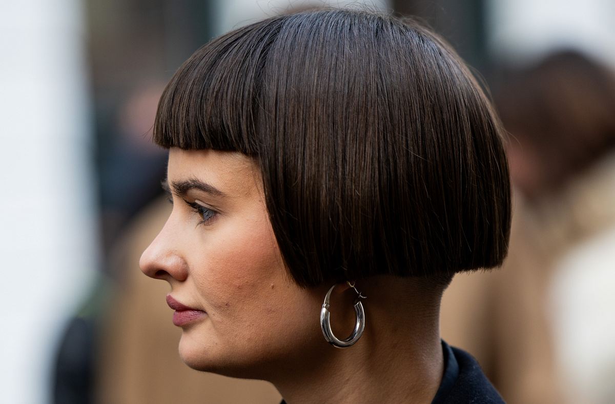 Edgy: Der kurze Blunt Bob mit kompaktem und ebenso kurzem Pony.