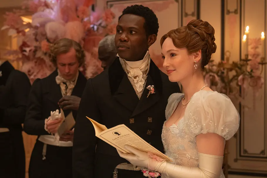 Francesca (Hannah Dodd) und ihr Ehemann John Stirling (Victor Alli). 