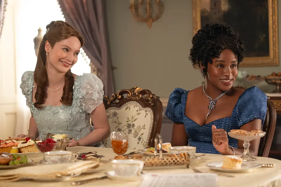 „Bridgerton“ Staffel 5: Francesca & Michaela Hannah Dodd als Francesca Bridgerton und Masali Baduza als Michaela Staffel 4 von „Bridgerton“.