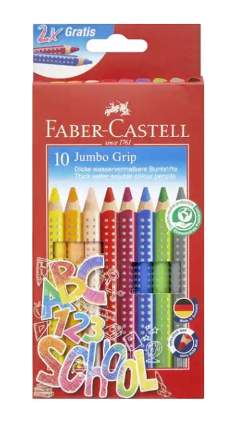 Buntstifte Jumbo Grip 10er-Set von Faber-Casell