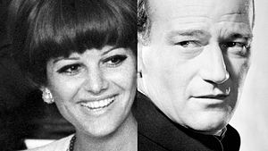 Claudia Cardinale & John Wayne: Heimliche Affäre? - Foto: Collage aus IMAGO / ITAR-TASS (links) & IMAGO / Everett Collection (rechts); Collage: Wunderweib Redaktion