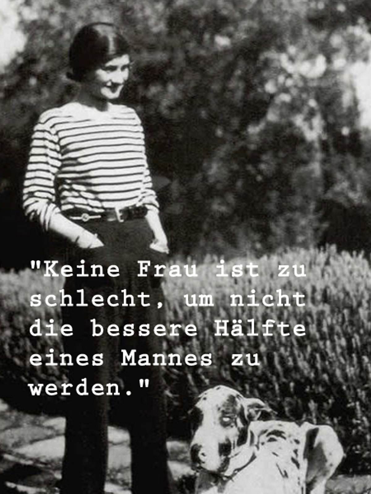 coco chanel spruch haelfte h