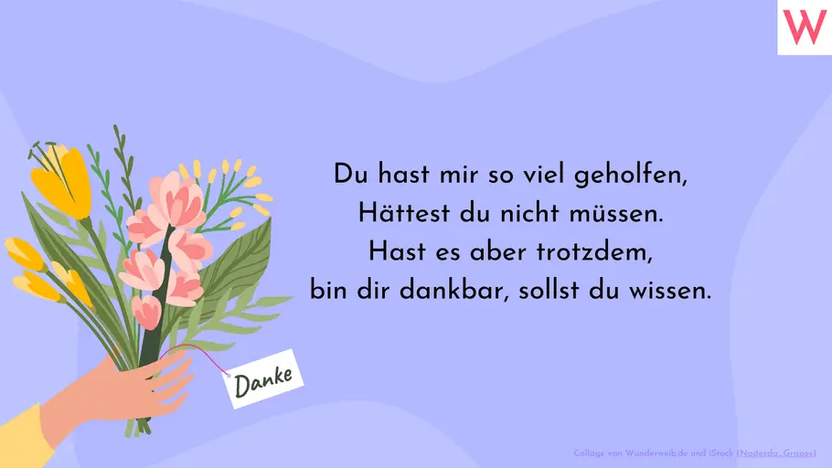 Du hast mir so viel geholfen, hättest du nicht müssen, hast es aber trotzdem, bin dir dankbar, sollst du wissen. Du hast mir so viel geholfen, hättest du nicht müssen, hast es aber trotzdem, bin dir dankbar, sollst du wissen.