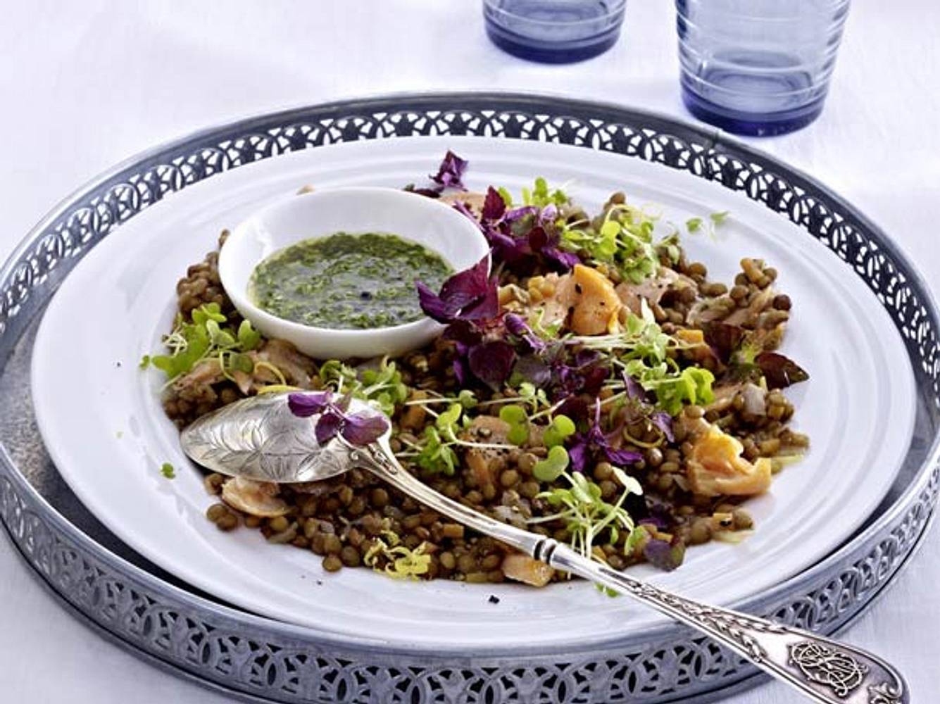 Dash Diät Linsensalat Lachs Dash Diät Linsensalat Lachs