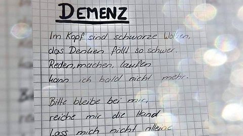 Dieses Gedicht beschreibt die Angst, die ein Demenzkranker empfindet. - Foto: Facebook Pflegekräfte sind halt so