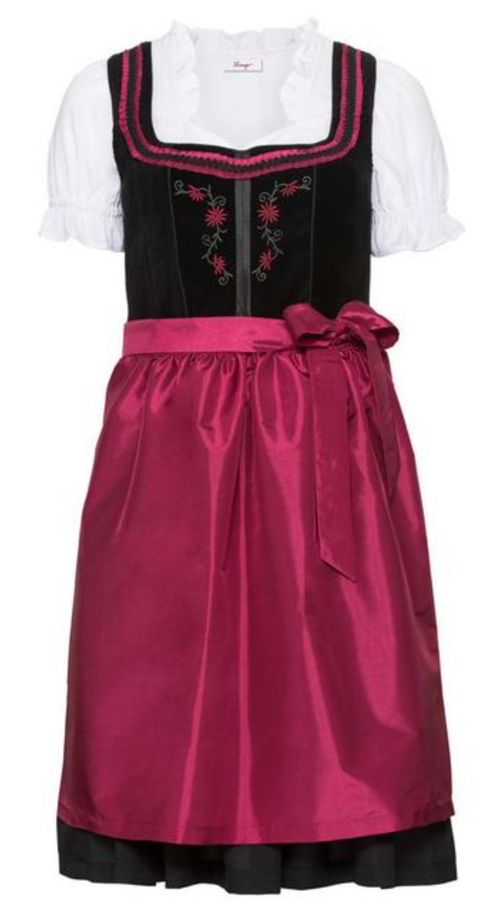 Dirndl mit Schürze und Bluse 3tlg.