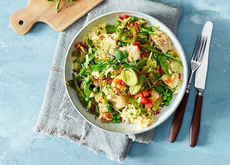 Ein leichtes Eiweiß Rezept: One Pot Seelachs Ein leichtes Eiweiß Rezept: One Pot Seelachs