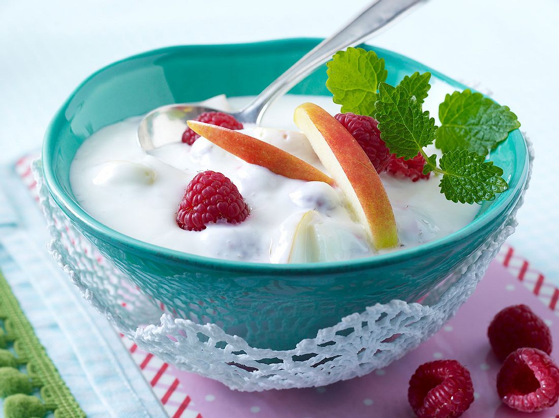 Eiweiß-Frühstück: Obstsalat mit Quark Eiweiß-Frühstück: Obstsalat mit Quark