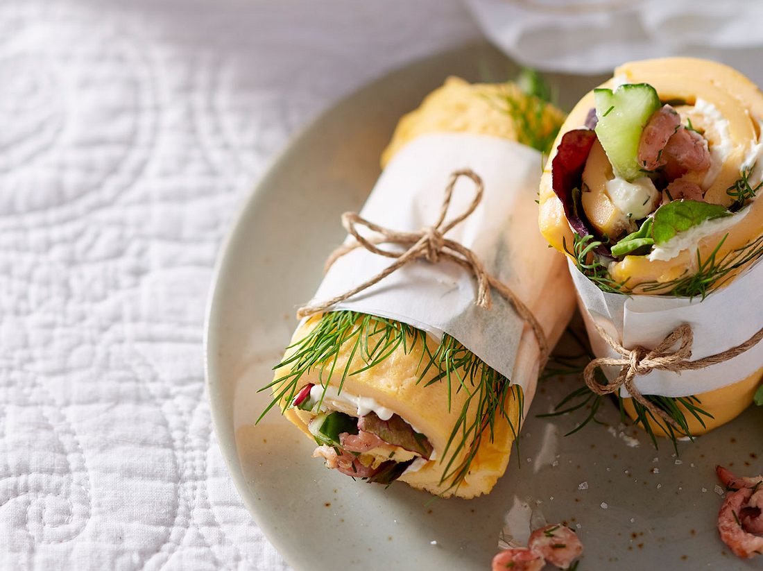 Eiweiß-Frühstück: Pfannkuchen-Wraps Eiweiß-Frühstück: Pfannkuchen-Wraps