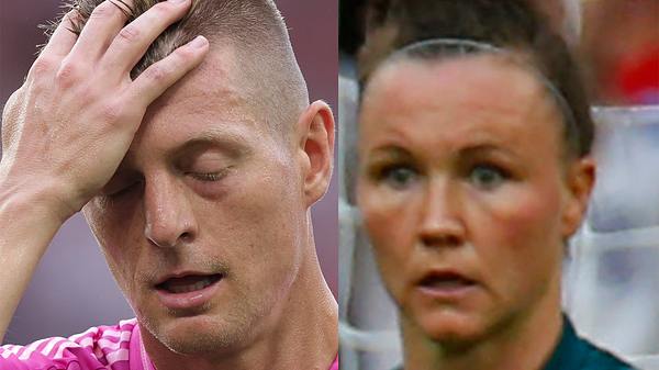 Toni Kroos und Marina Hegering - Foto: Collage aus Ralf Ibing - firo sportphoto/Getty Images (links) & Kieran Galvin/DeFodi Images via Getty Images (rechts); Collage: Wunderweib Redaktion