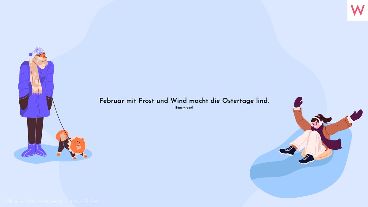 Februar mit Frost und Wind macht die Ostertage lind. (Bauernregel)