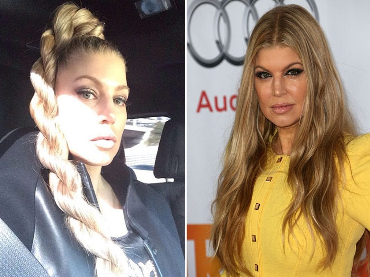 Flechtfrisuren: Fergie mit XXL-Zopf flechtfrisuren fergie mit xxl zopf