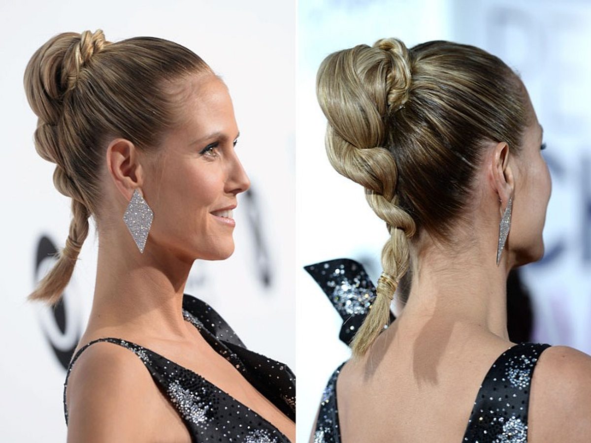 Flechtfrisuren: Heidi Klum mit auffälligem Flechtzopf flechtfrisuren heidi klum mit auffaelligem flechtzopf
