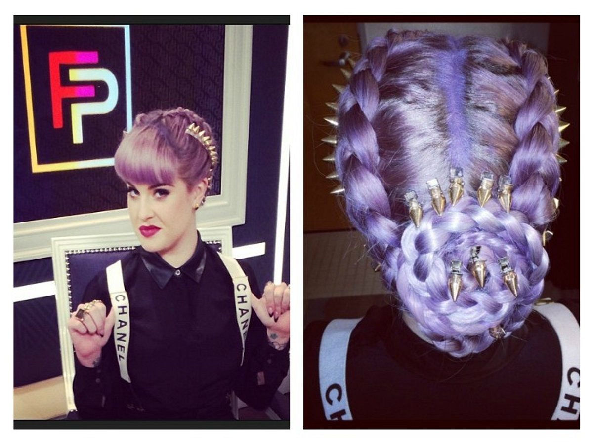 Flechtfrisuren: Kelly Osbourne mit Nieten-Flechtfrisur flechtfrisuren kelly osbourne mit nieten flechtfrisur