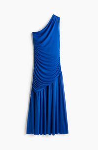 Drapiertes One-Shoulder-Kleid