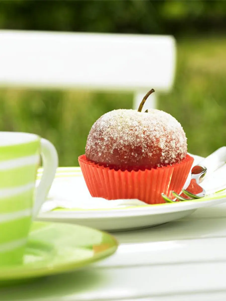 Deko-Tipps für eine rauschende Gartenparty: Zuckerapfel gartenparty deko apfel