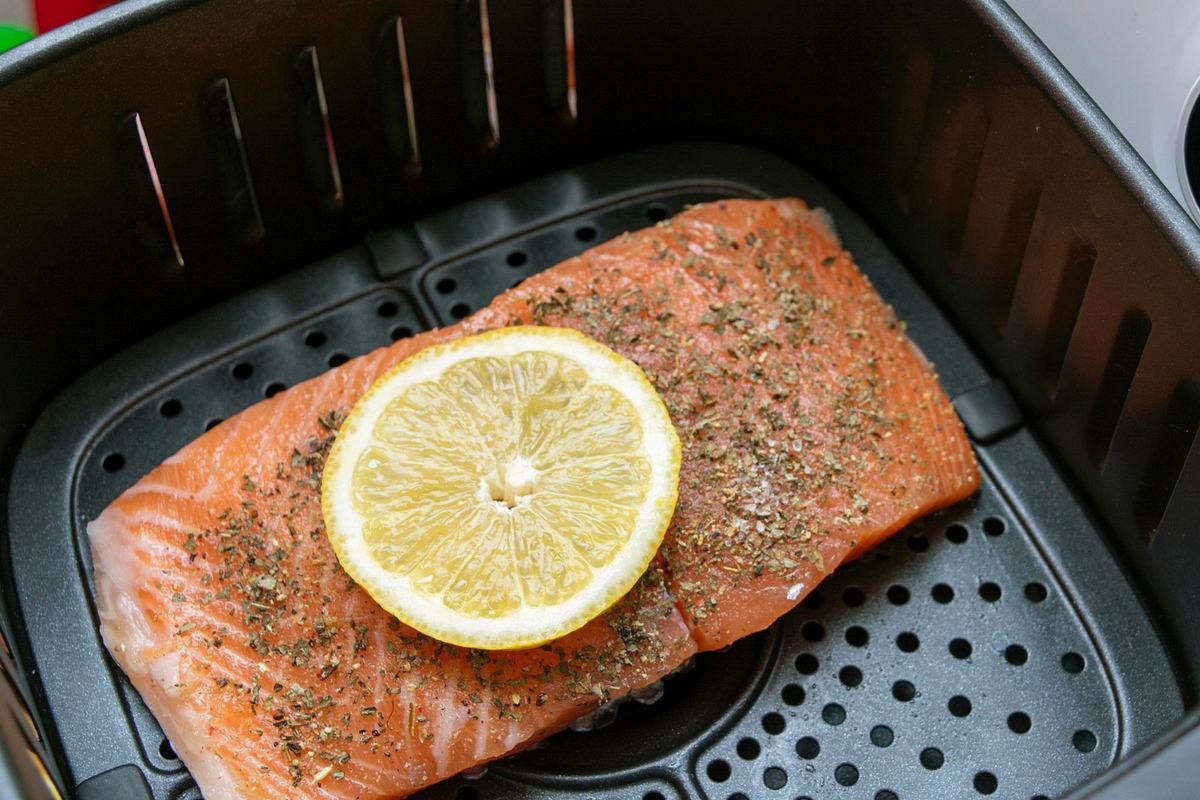 Gefrorener & frischer Lachs aus der Heißluftfritteuse